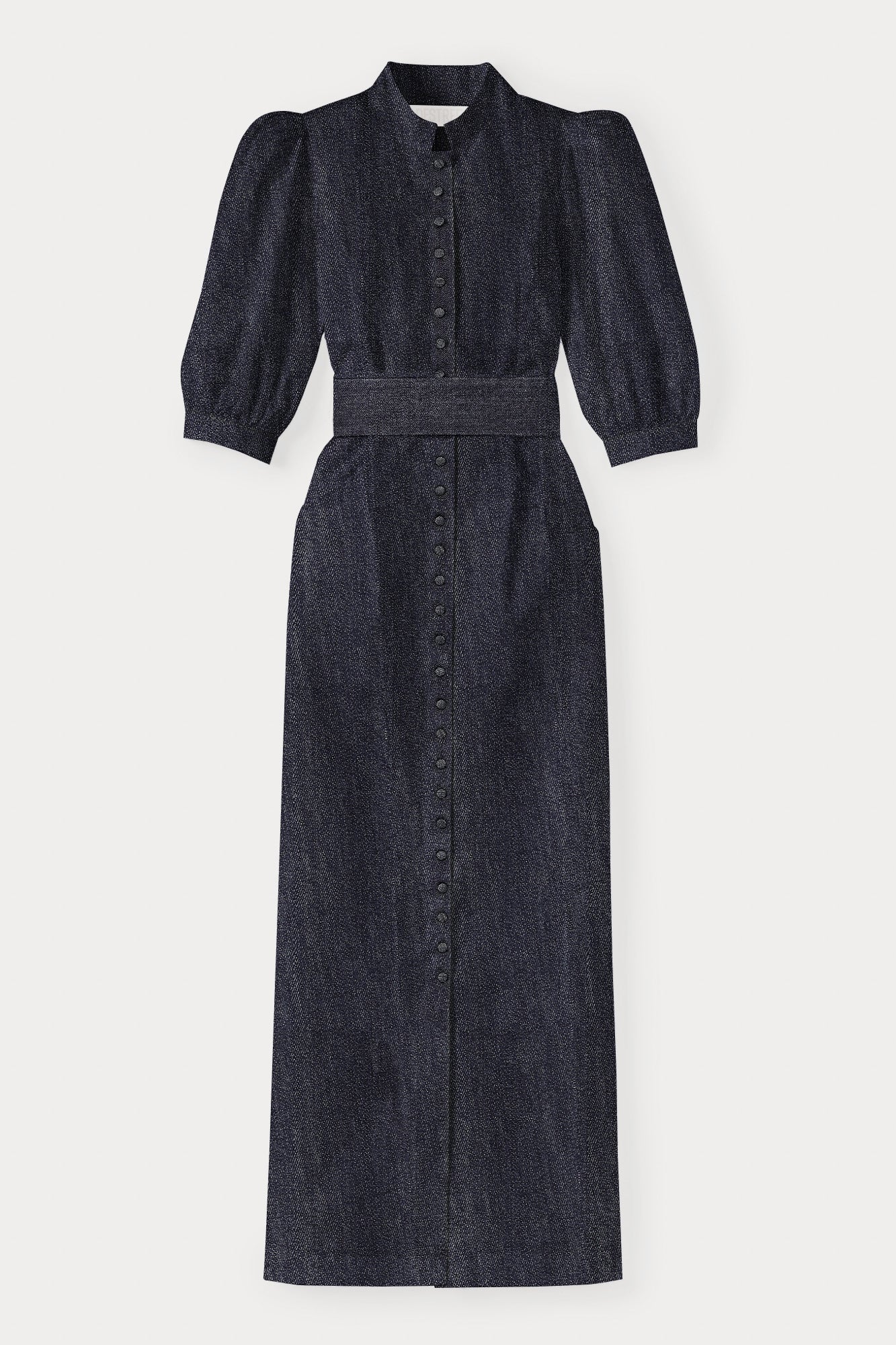 white christmas dresses STRAPLESS TRENCH MAXI DRESS IN DENIM – AKIRA main image 1