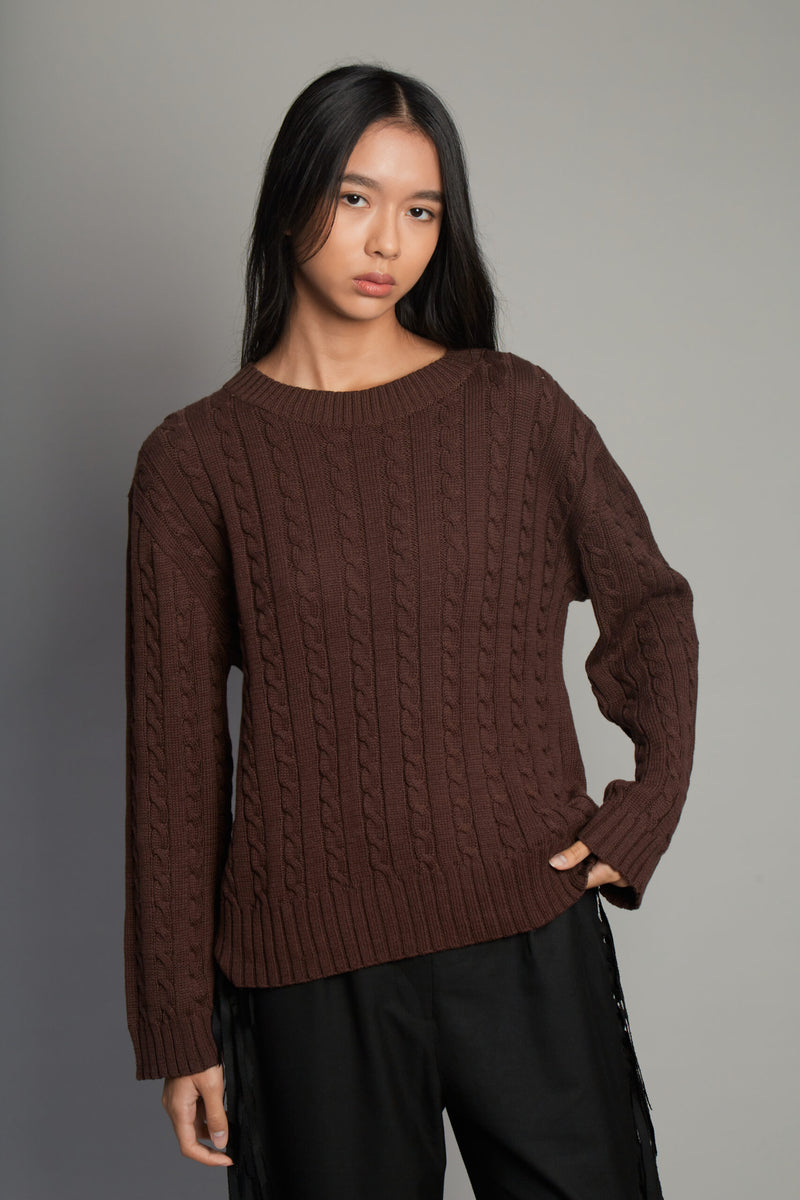 Peldaño Brown Sweater