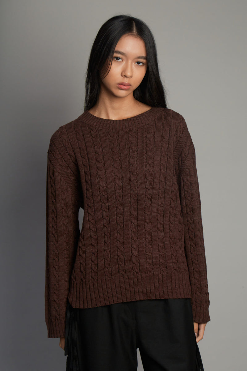 Peldaño Brown Sweater