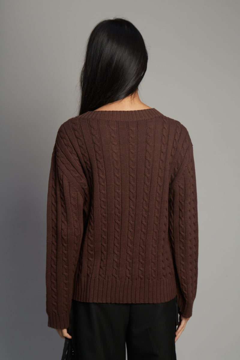 Peldaño Brown Sweater