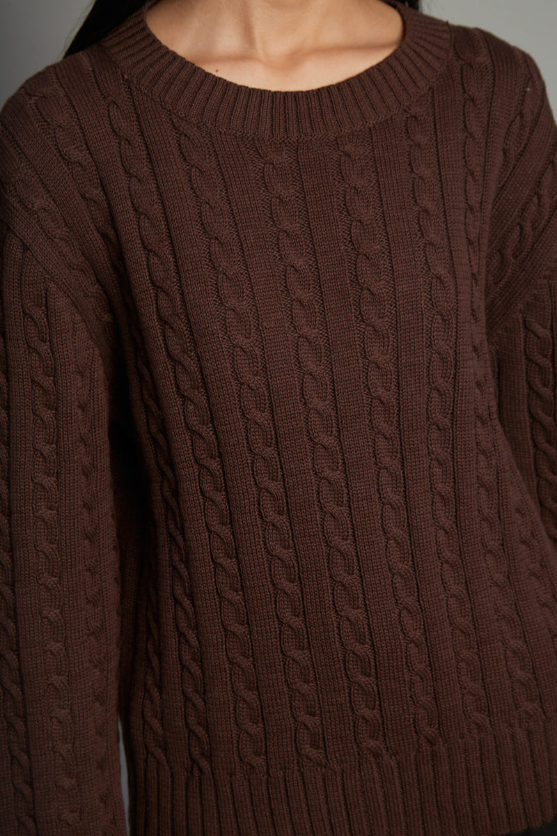 Peldaño Brown Sweater