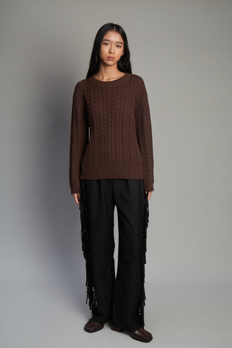 Peldaño Brown Sweater