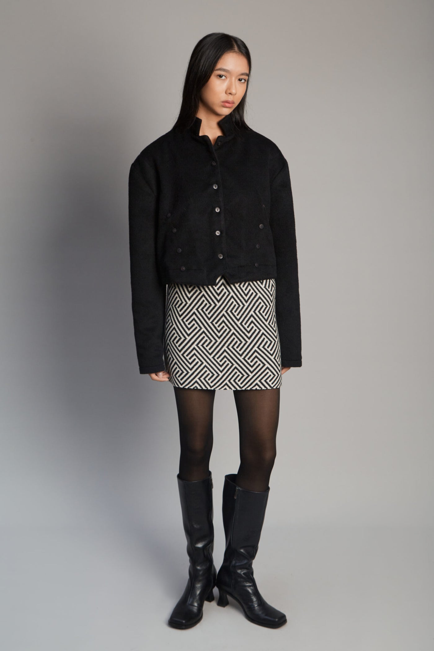 Capitana Alpaca Black Jacket