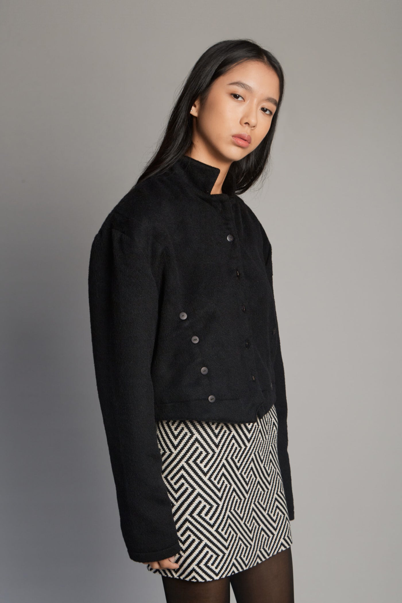 Capitana Alpaca Black Jacket