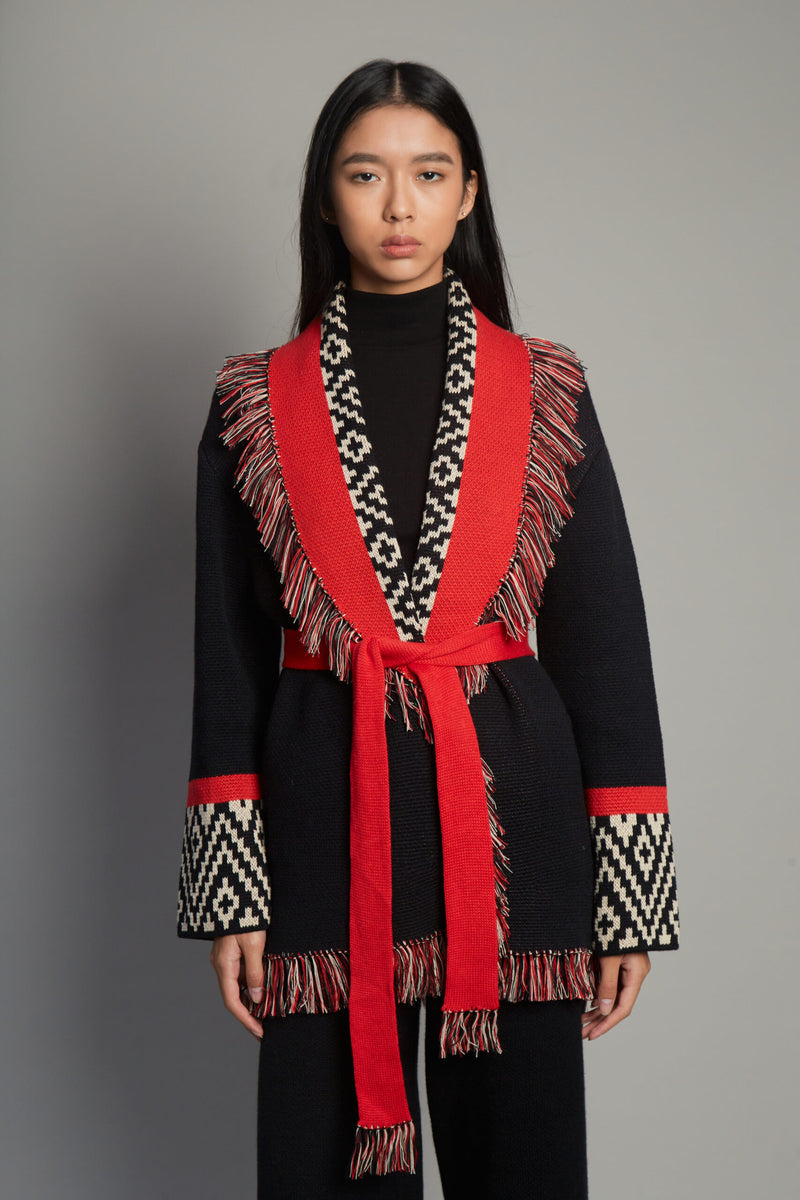 Andén Red Belt Cardigan