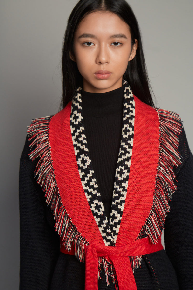 Andén Red Belt Cardigan