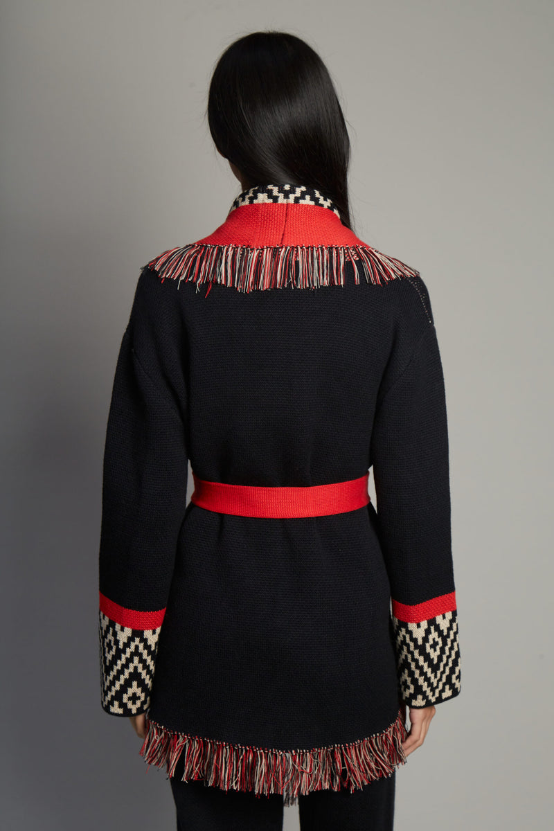Andén Red Belt Cardigan