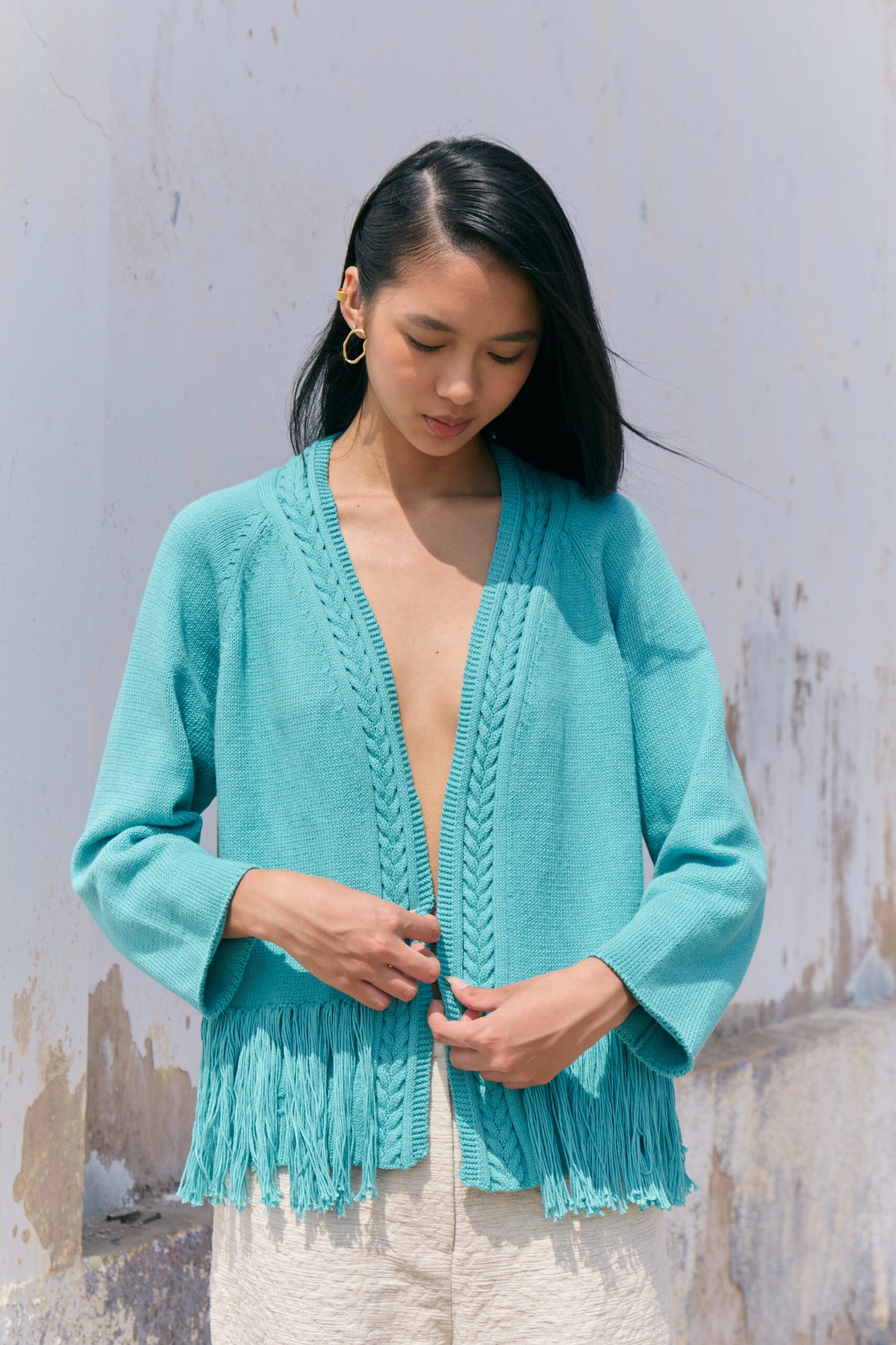 Coralina Aqua Cardigan