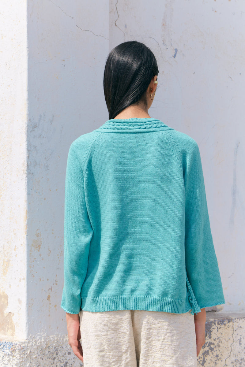 Coralina Aqua Cardigan