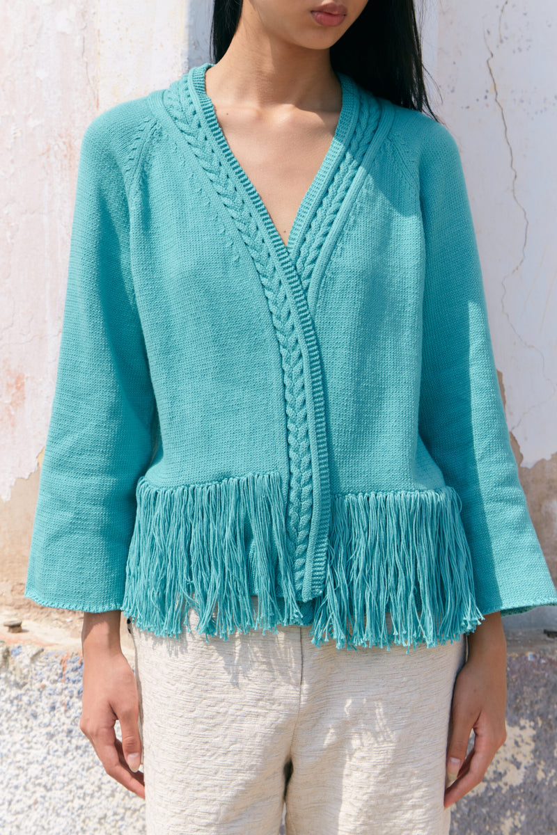 Coralina Aqua Cardigan