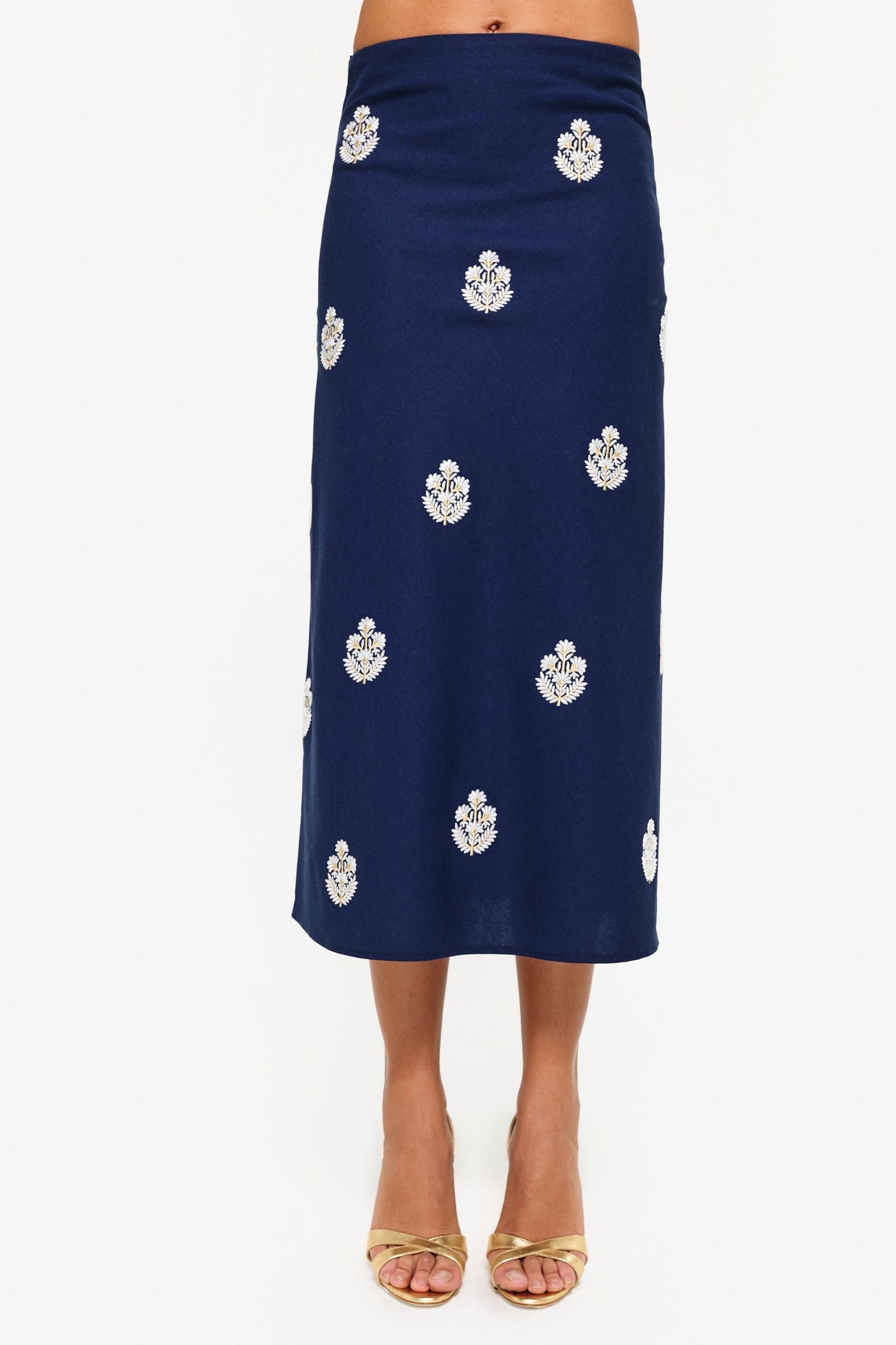 Mina Skirt - Navy & White