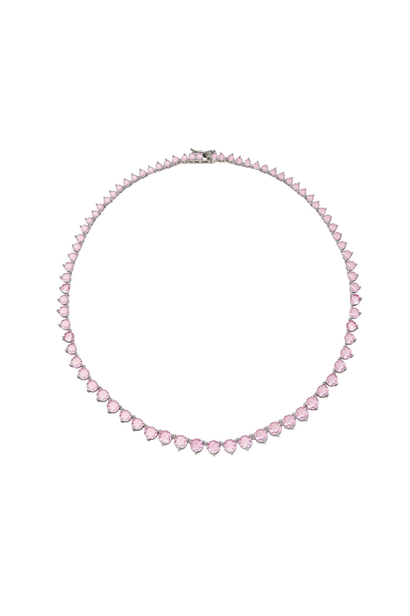 Aura Pink Tennis Necklace