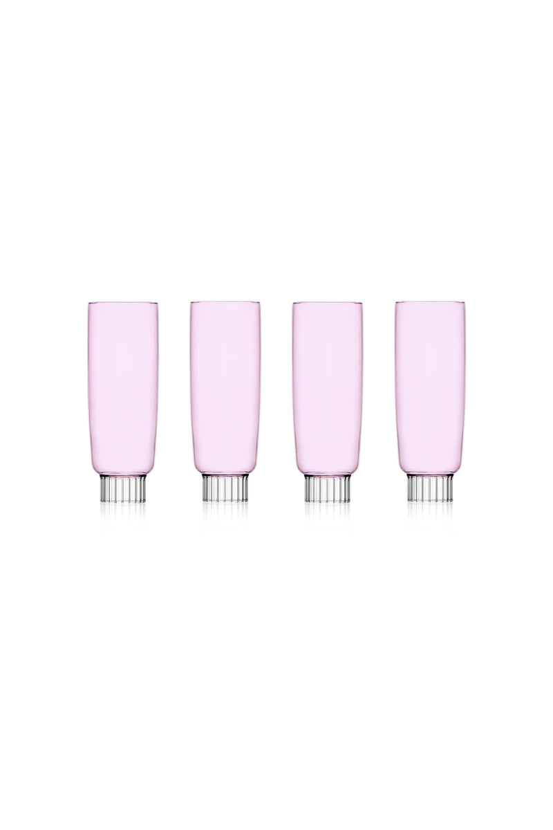 Romantic Champagne Flutes - Pink
