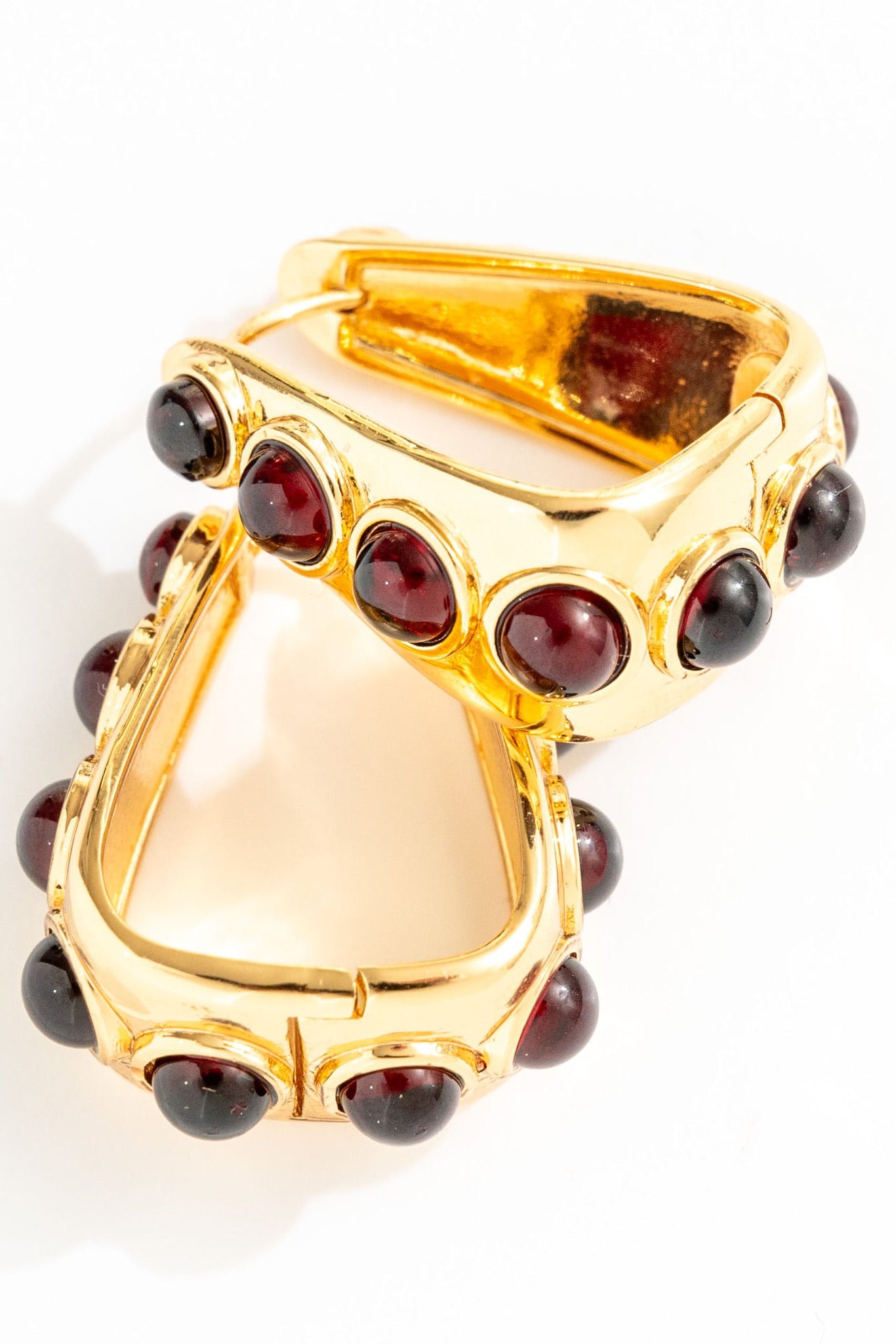 FS X for Love & Lemons Daisy Mae Hoop Earrings in Ruby