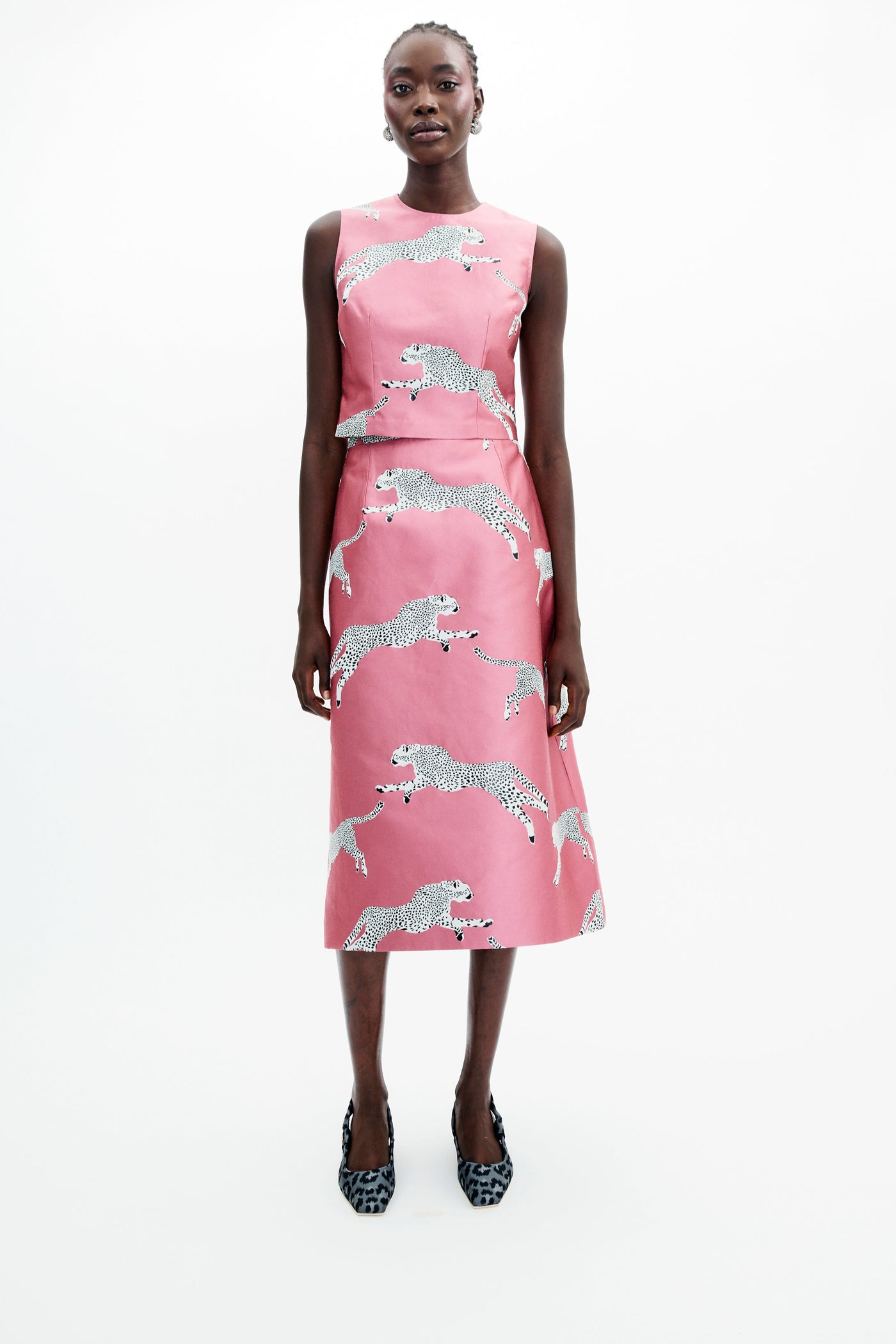 Mae X Scalamandre Hallie Skirt in Jumping Cheetah