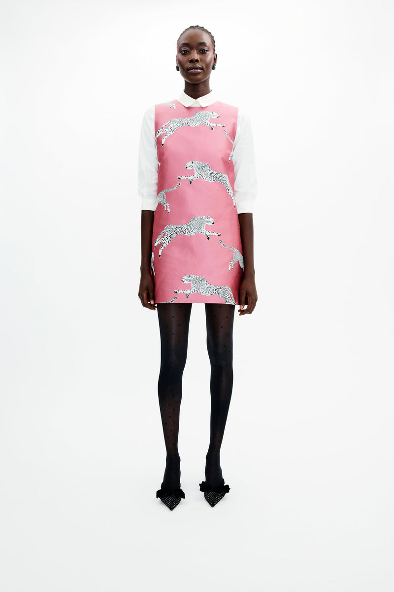 Mae X Scalamandre Laurel Dress in Leaping Cheetah