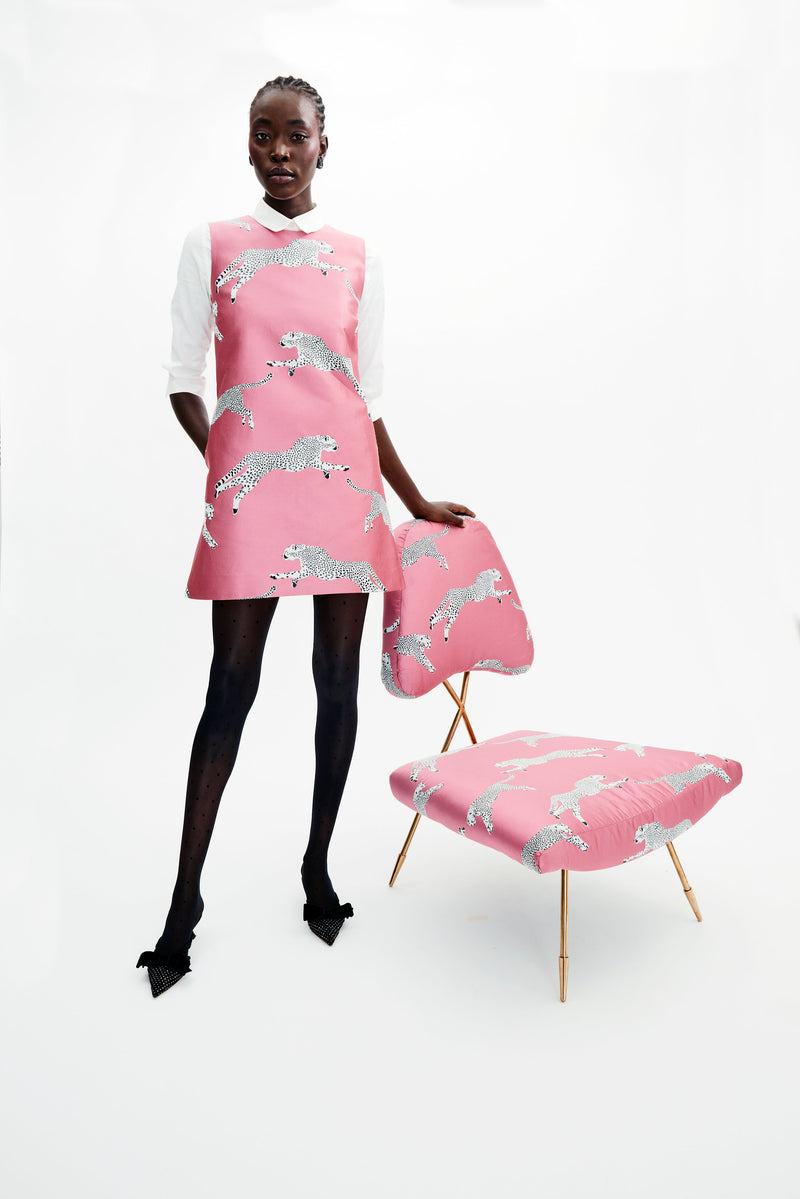 Mae X Scalamandre Laurel Dress in Leaping Cheetah