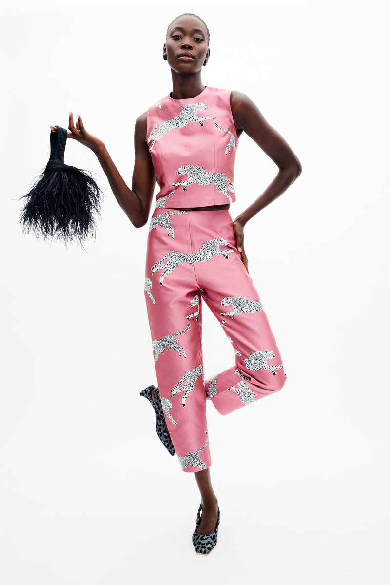 Mae X Scalamandre Kennedy Pant in Leaping Cheetah