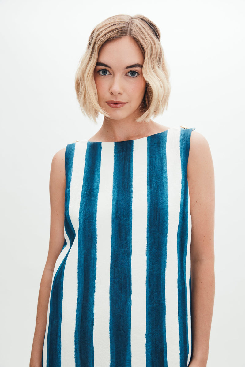 Juliette Dress in Cabana Stripe