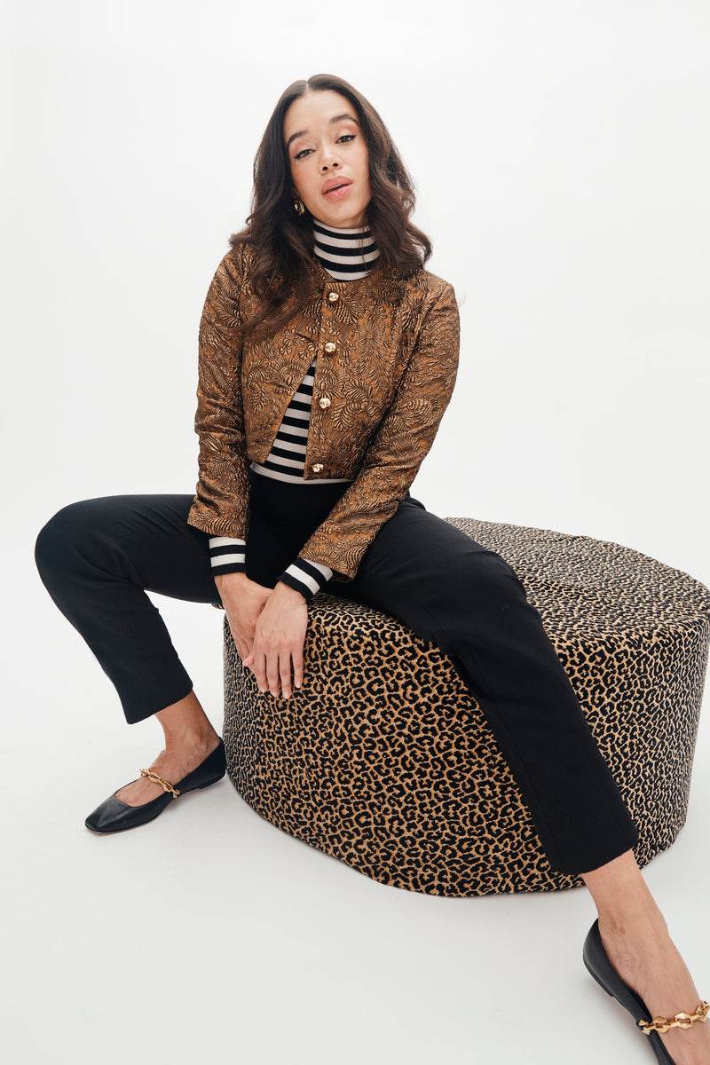 Cecilia Jacket in Bronze Brocade