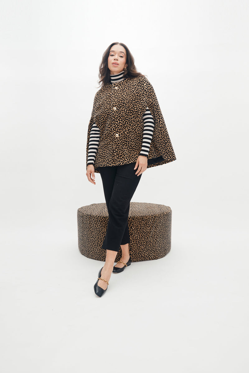 Mae X Scalamandré Selene Cape in Panthera Velvet