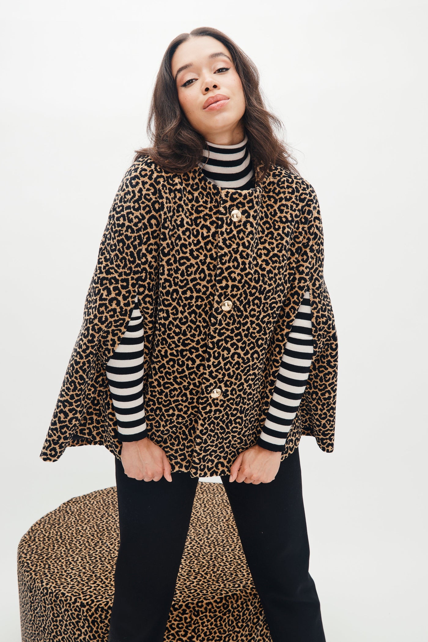 Mae X Scalamandré Selene Cape in Panthera Velvet