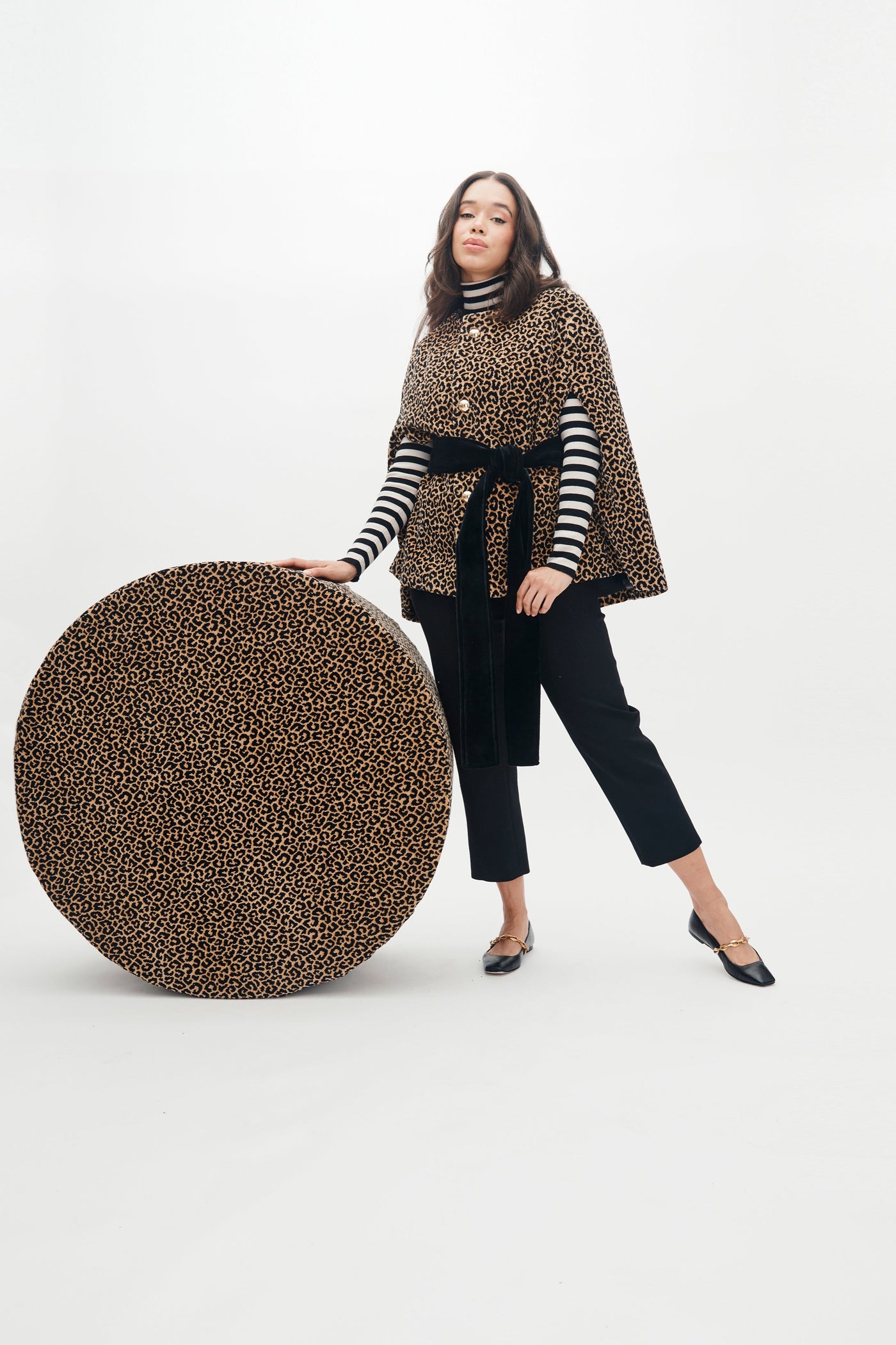 Mae X Scalamandré Selene Cape in Panthera Velvet