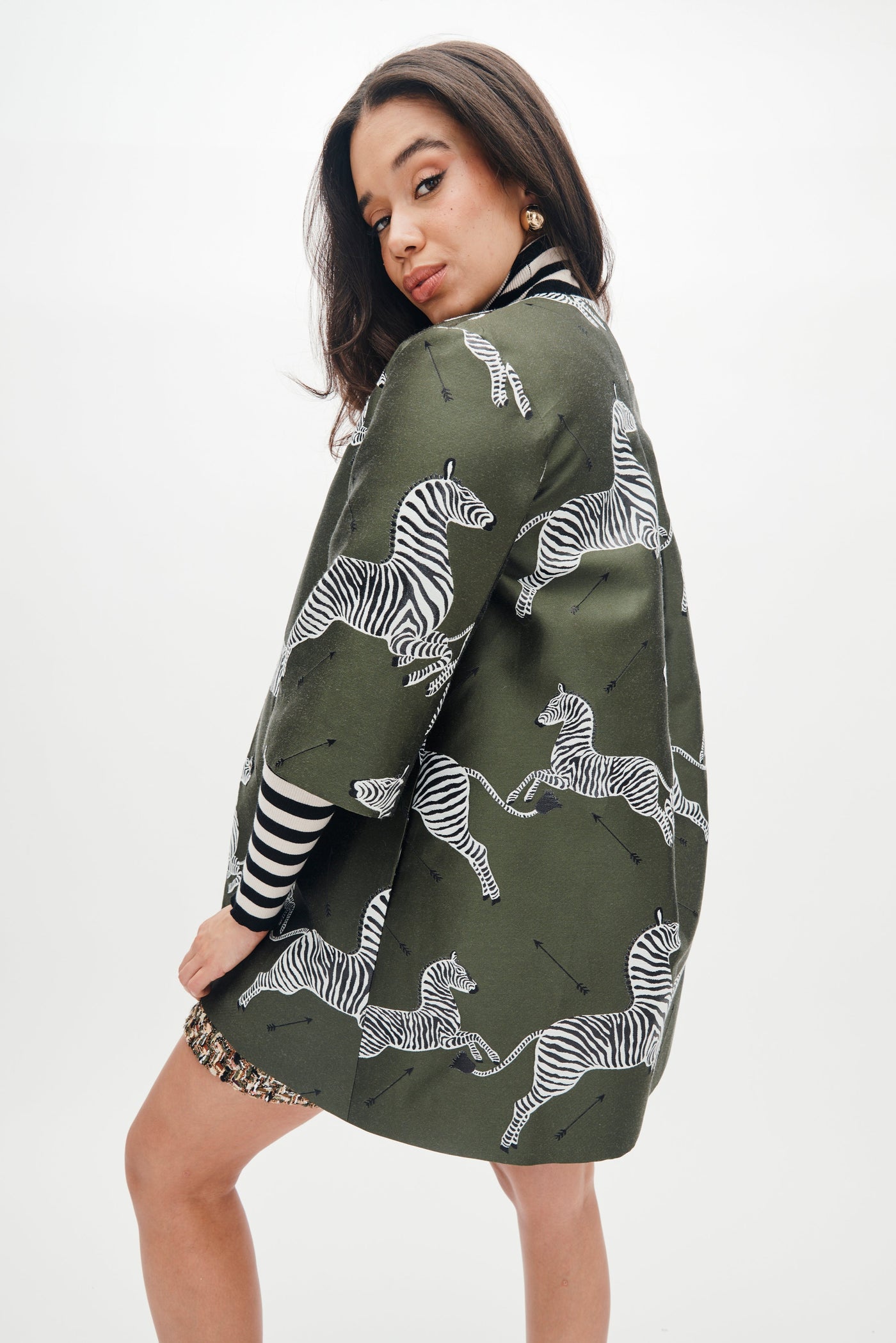 Mae X Scalamandre Audrey Coat in Olive