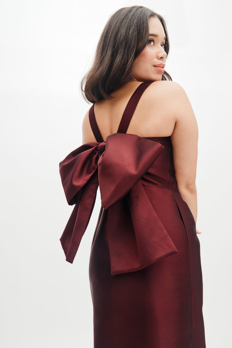 Eliza Dress in Merlot - Made to Order