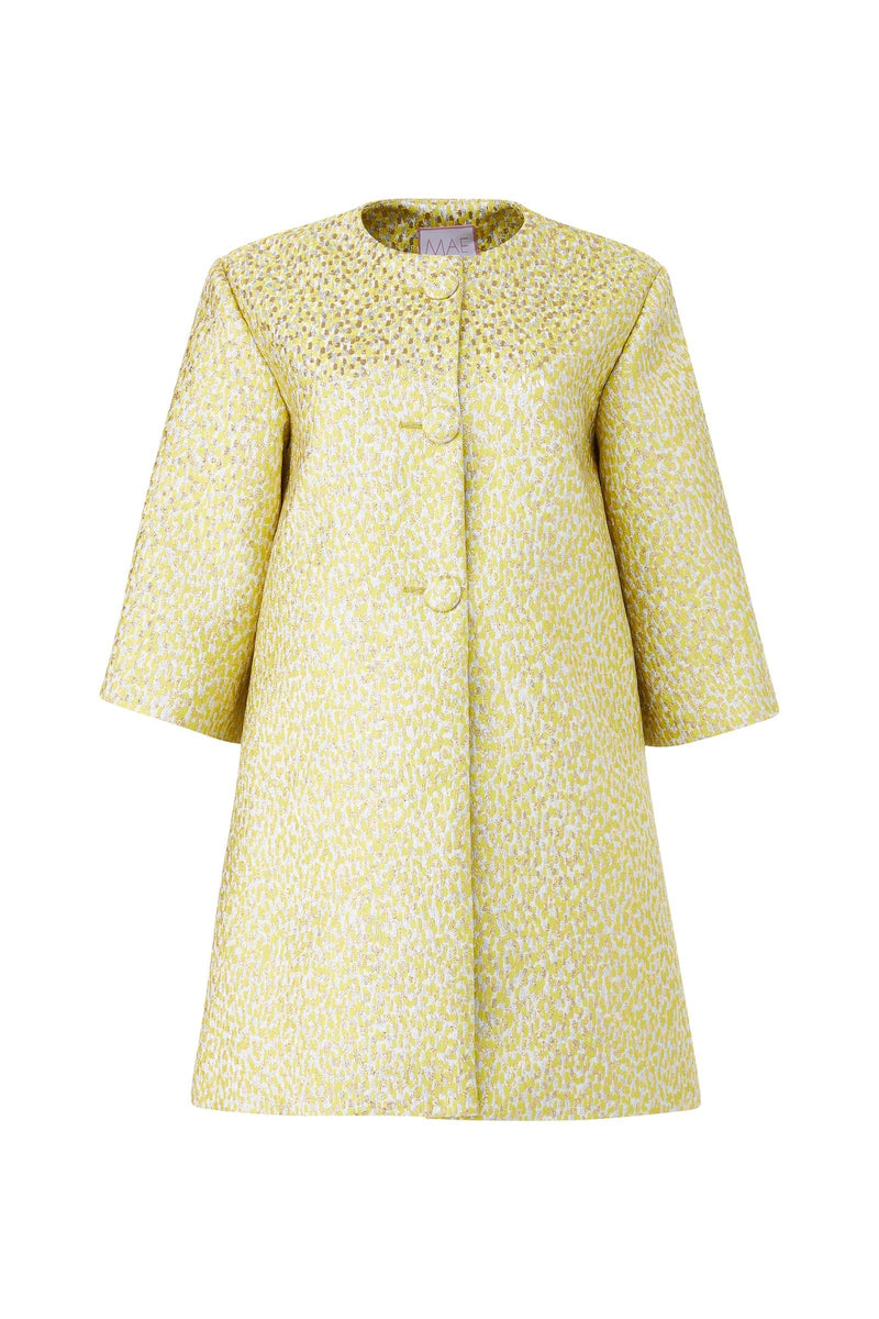 Audrey Coat in Confetti Jacquard