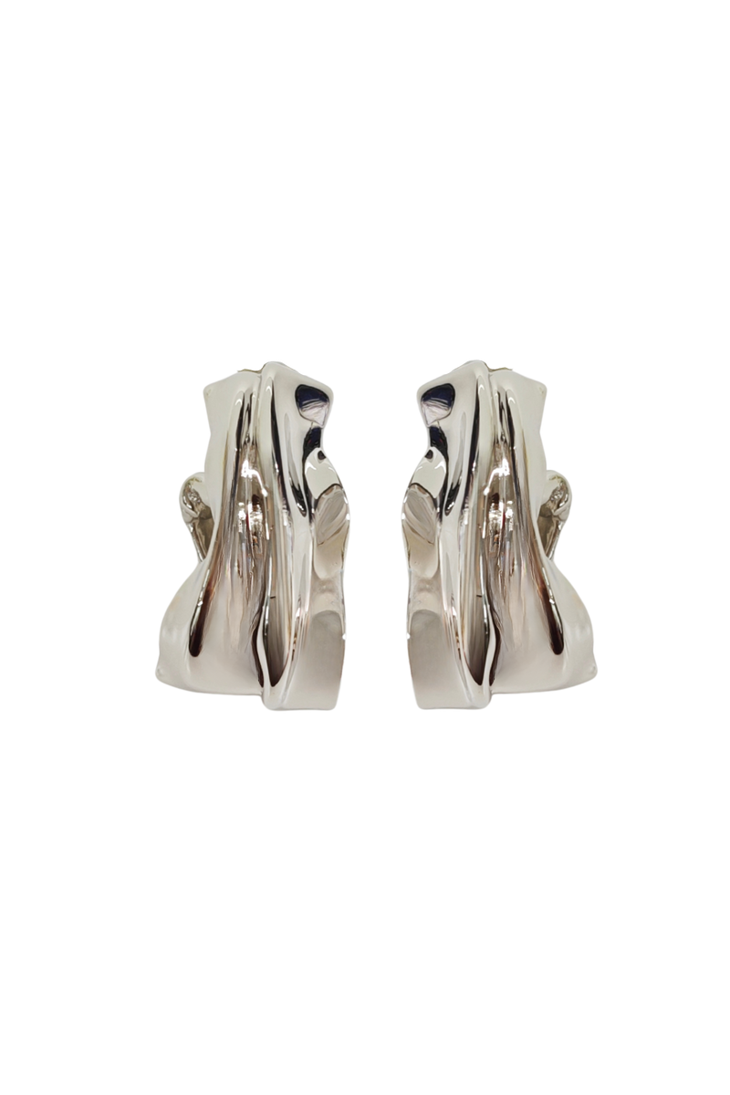 THE BIG WAVE EARRINGS Silver