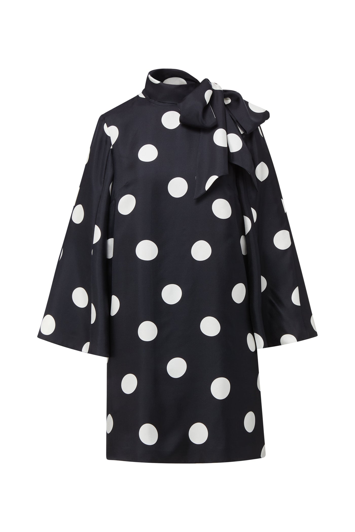 Talia Dress in Jumbo Dancing Dot Silk Twill