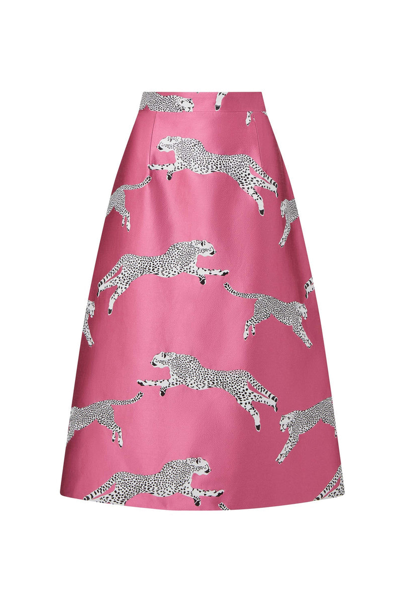 Mae X Scalamandre Hallie Skirt in Jumping Cheetah
