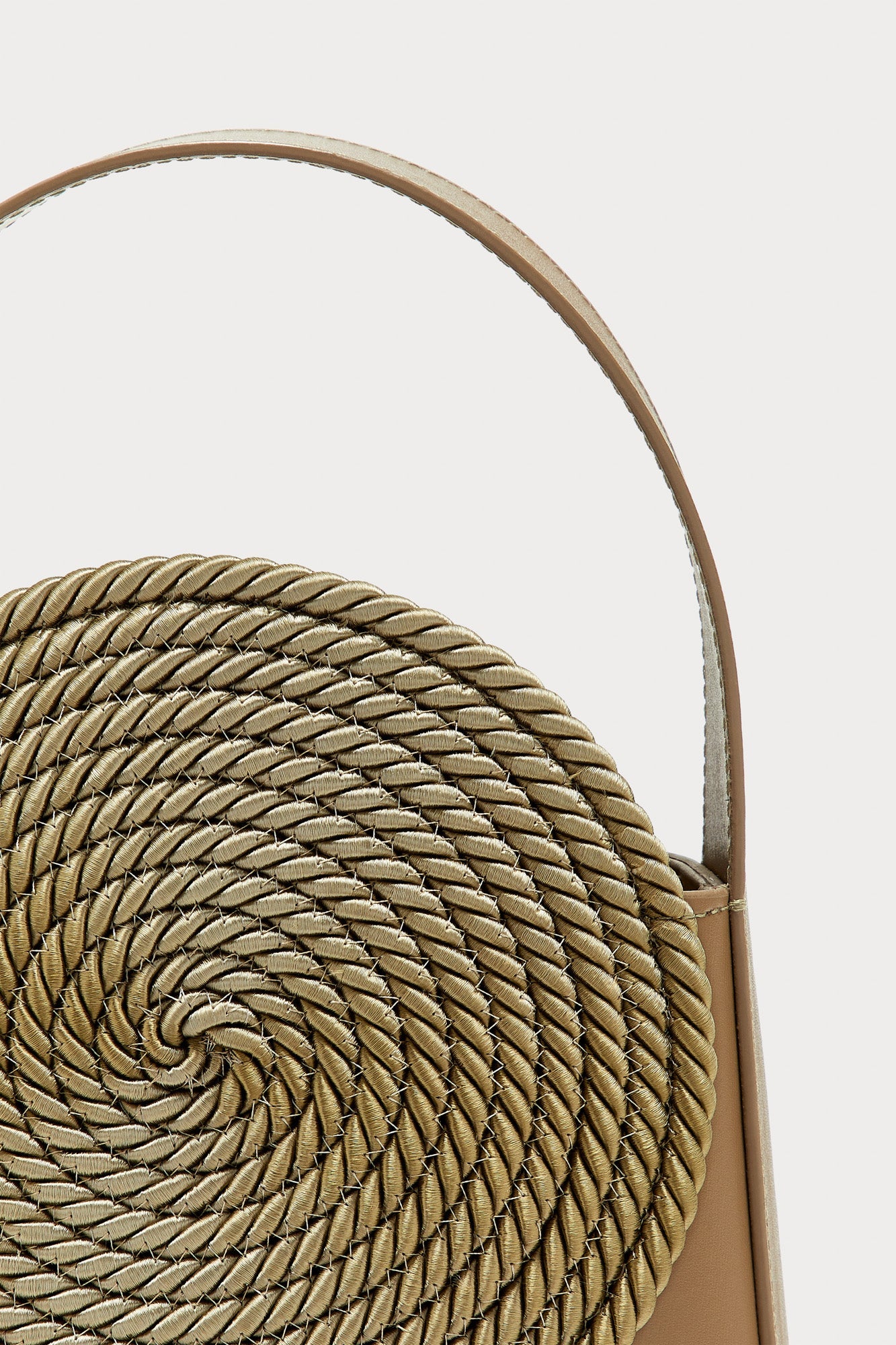 Leather Bag With Passementerie Details Khaki