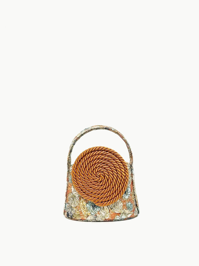 GOLDEN FLORAL Mini Handle Bag With Passementerie Detail