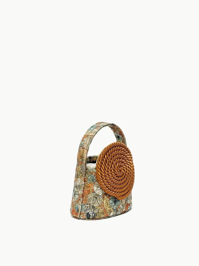 GOLDEN FLORAL Mini Handle Bag With Passementerie Detail