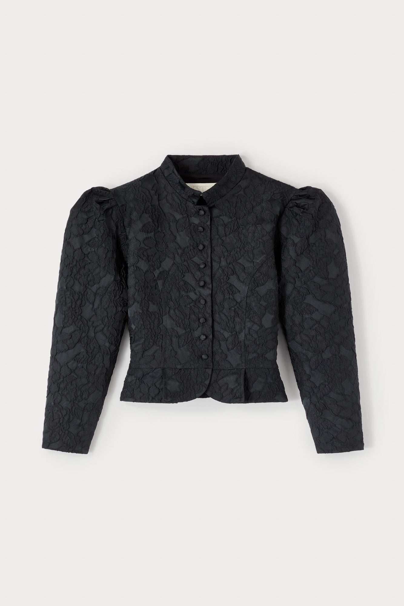 Embossed Puff Sleeve Jacket