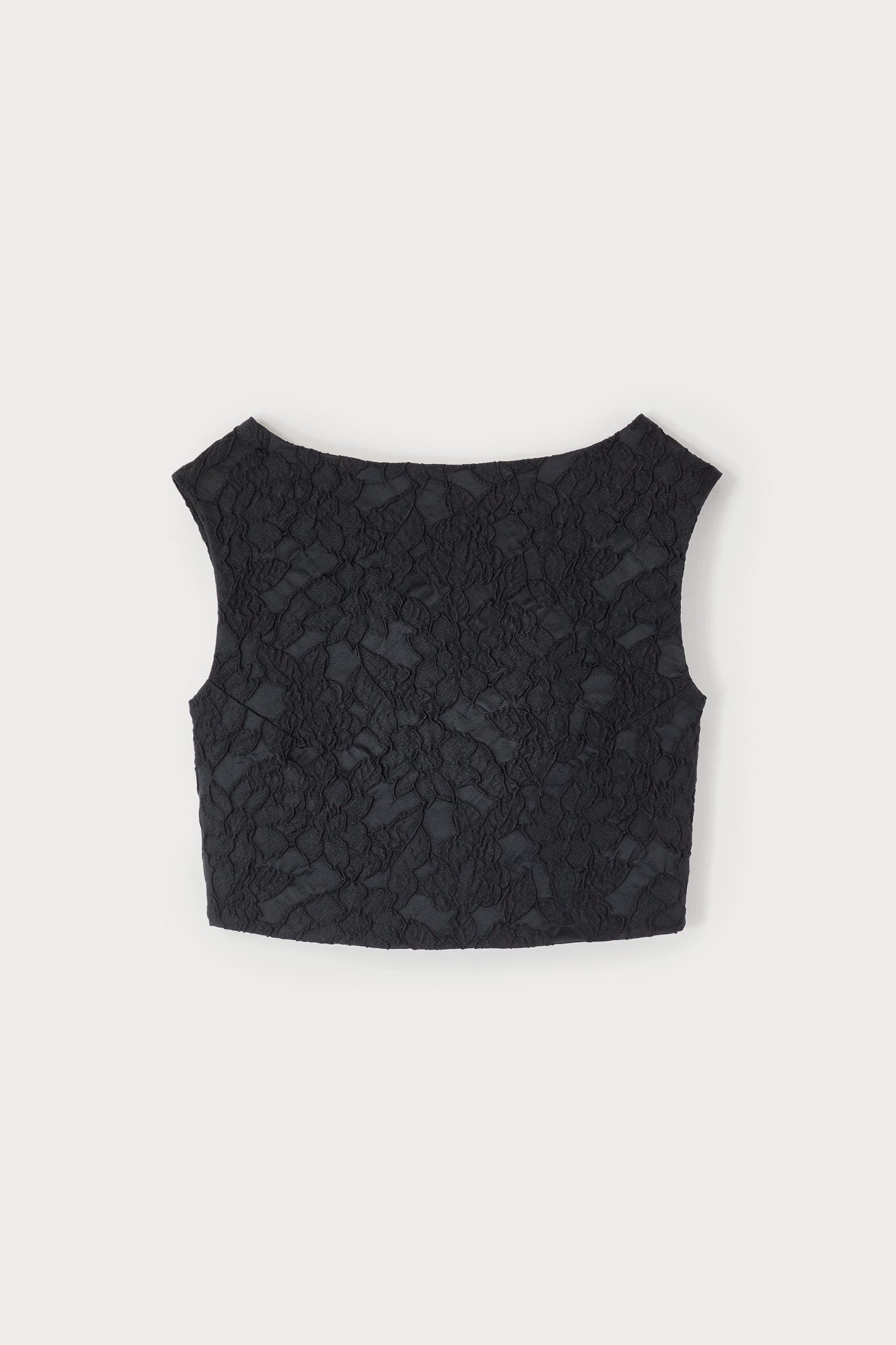 BLACK Embossed Crop Top