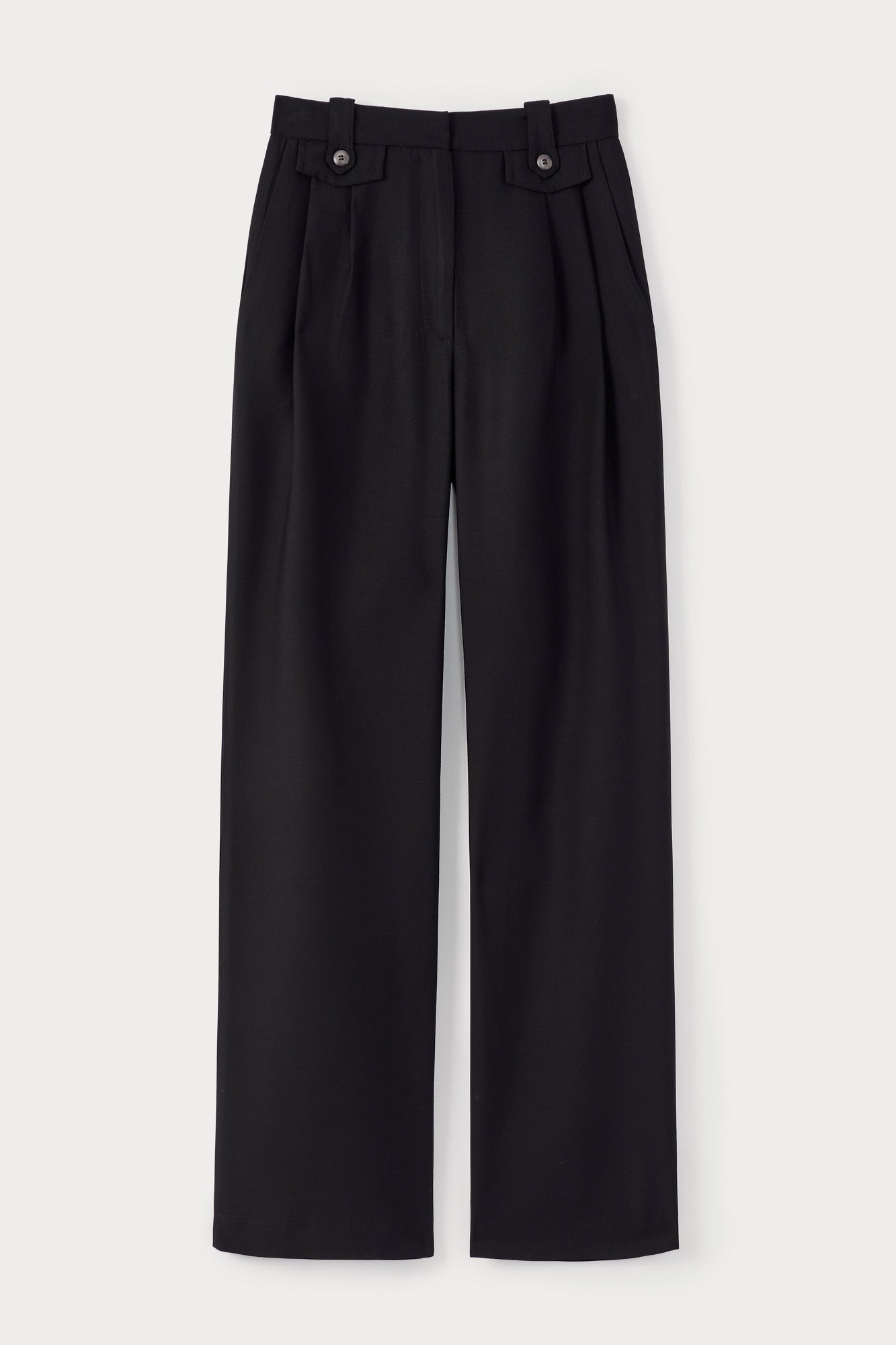 Black Stretch High-Waisted Trousers