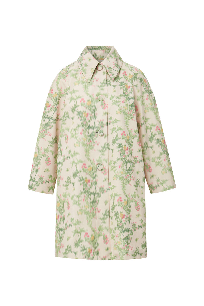 Mae X Scalamandre Goldie Coat in Jardin De Chine