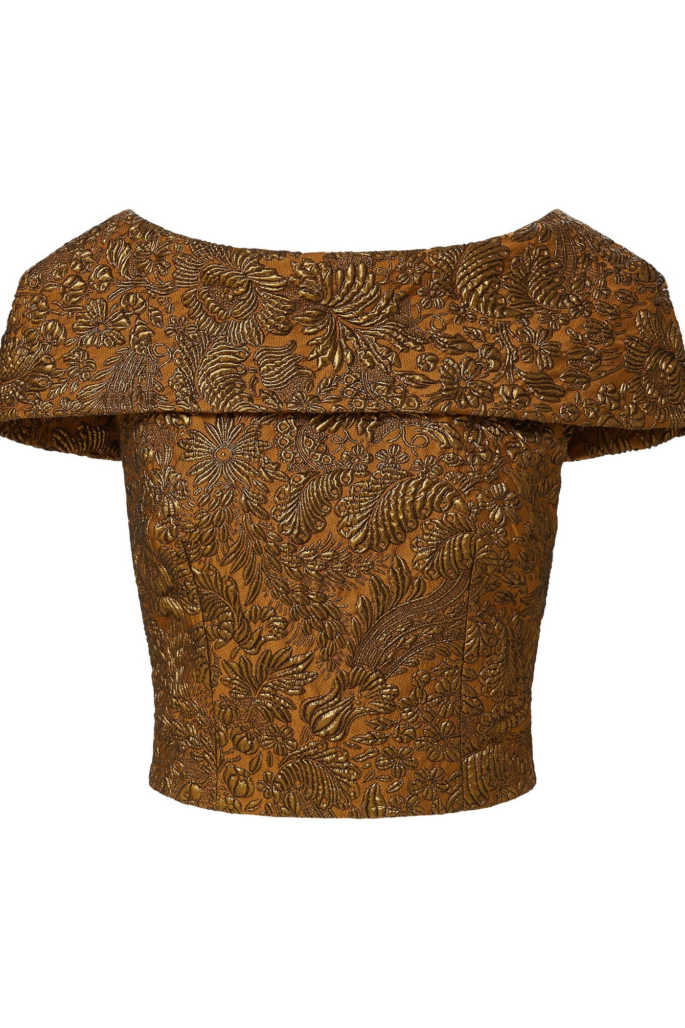 Bethany Top in Bronze Brocade