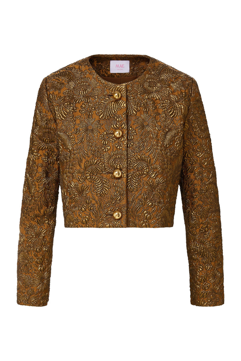 Cecilia Jacket in Bronze Brocade