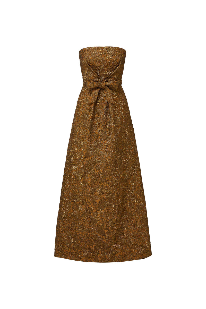 Sabrina Gown in Bronze Brocade - Made to Order