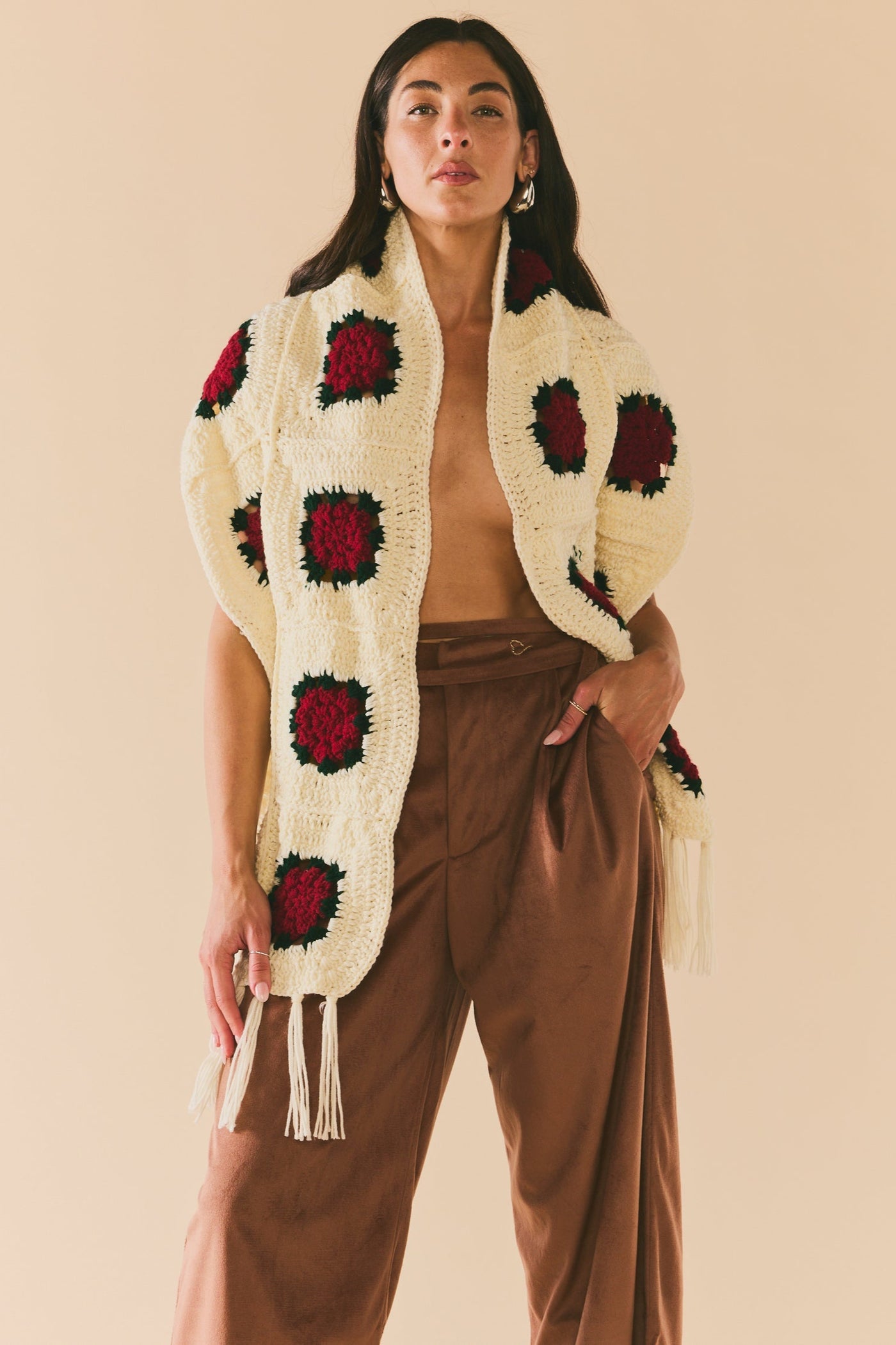 Round Top Rose Scarf