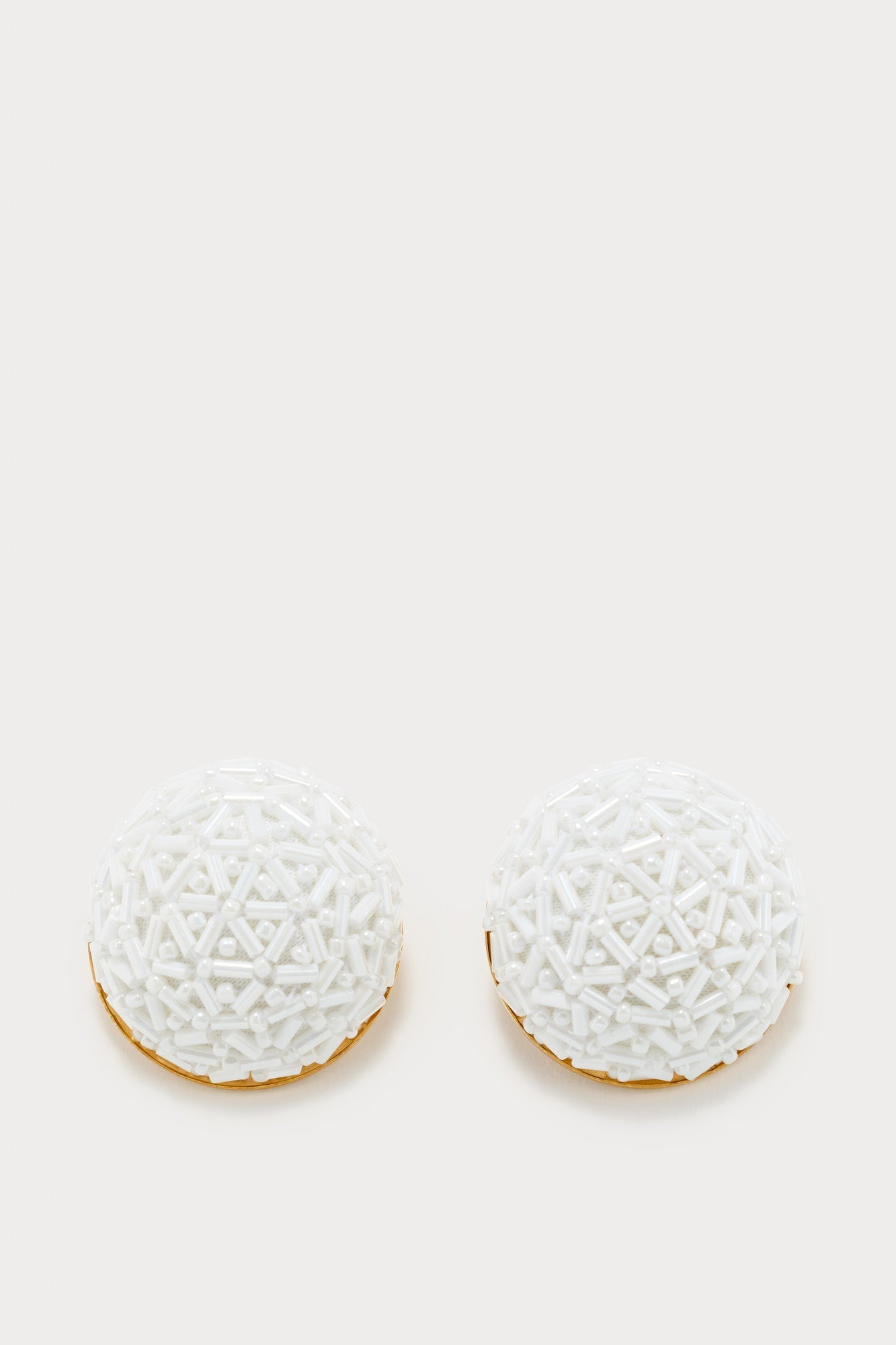 Sculptural Snow Earrings