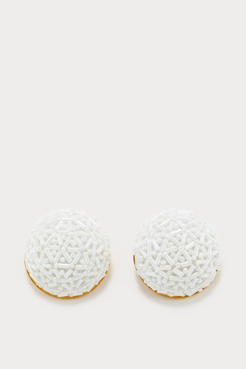 Sculptural Snow Earrings