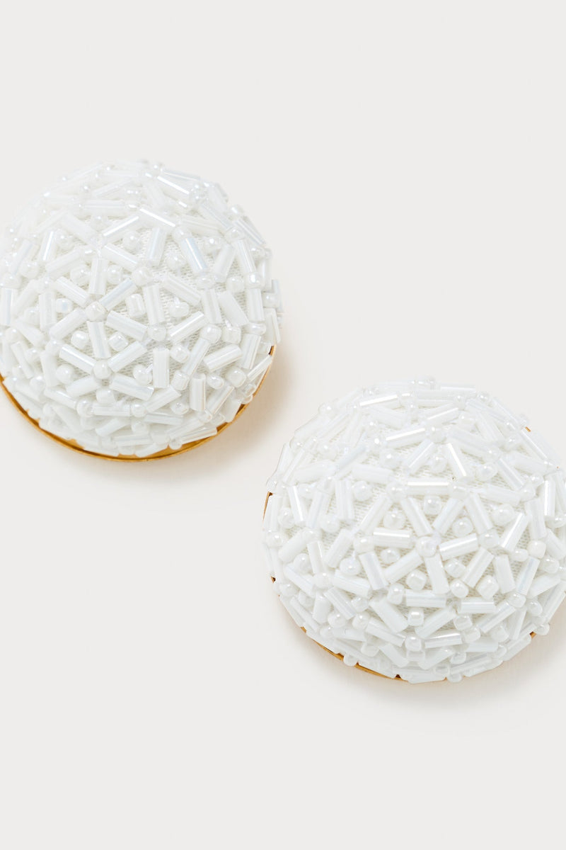 Sculptural Snow Earrings