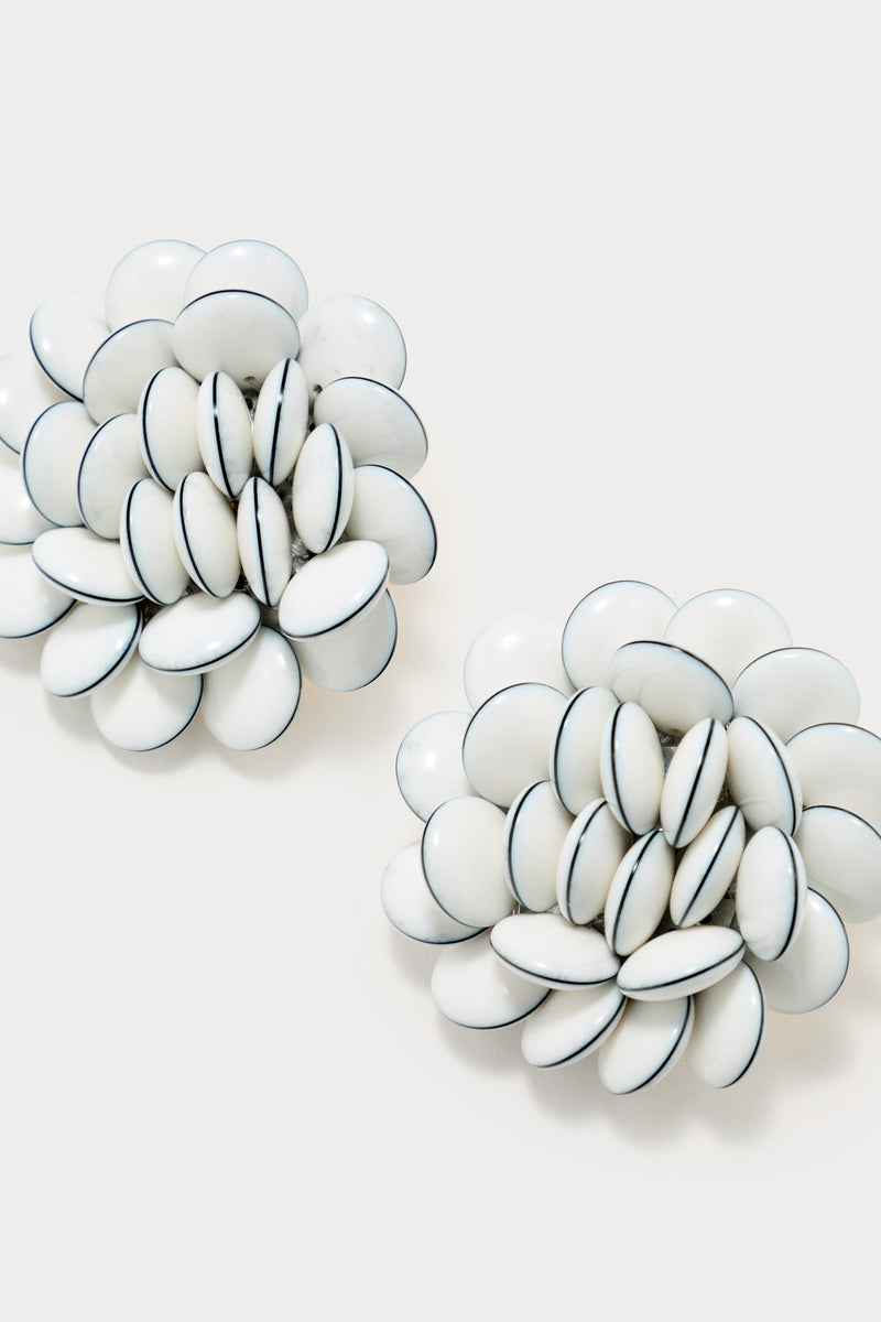 White Petals Earrings