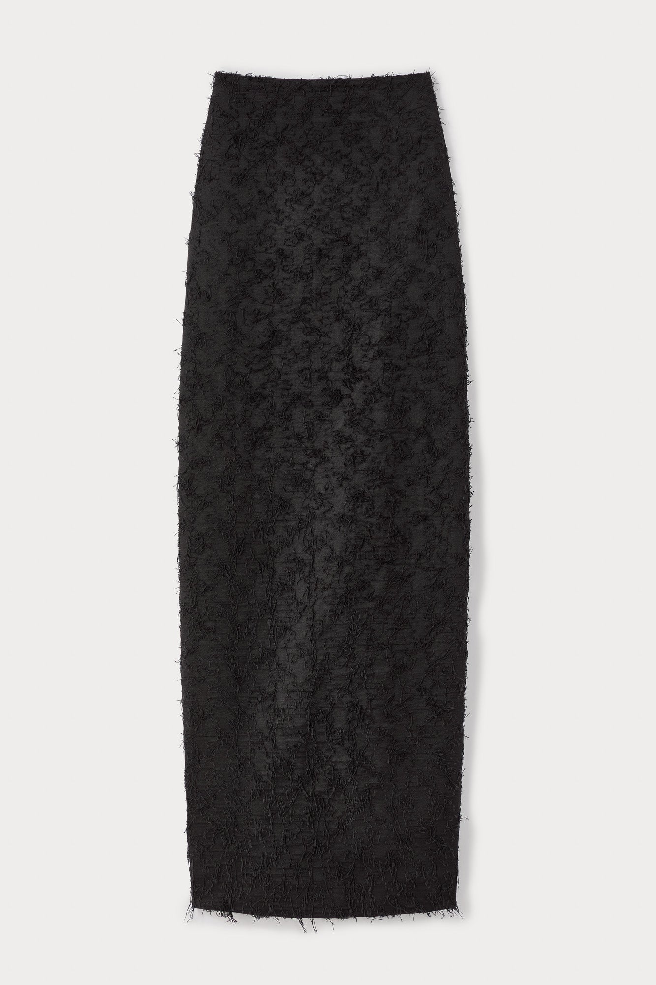 Black Textured Pencil Skirt