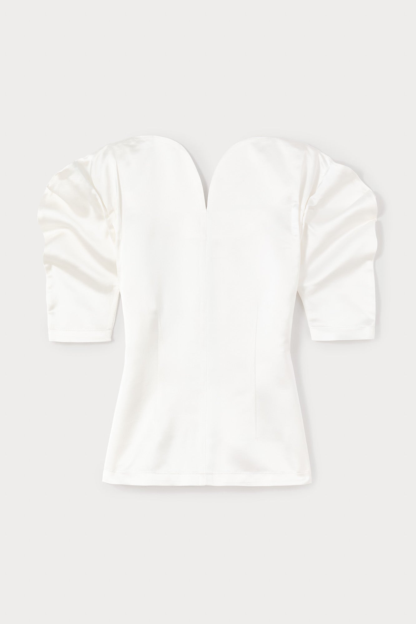 Ecru Top With Puff Sleeves